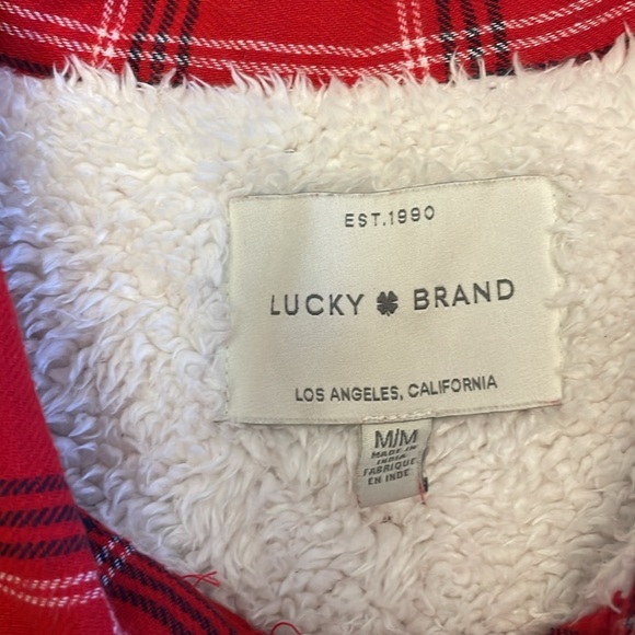 Lucky Brand flannel/fleece shacket medium - Picture 2 of 5